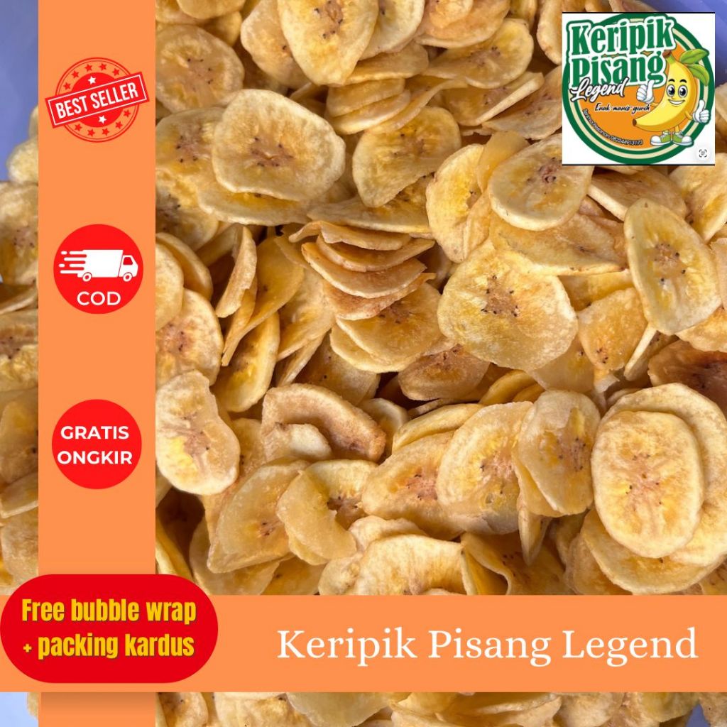 Keripik Pisang Kepok 1kg - Keripik Emak