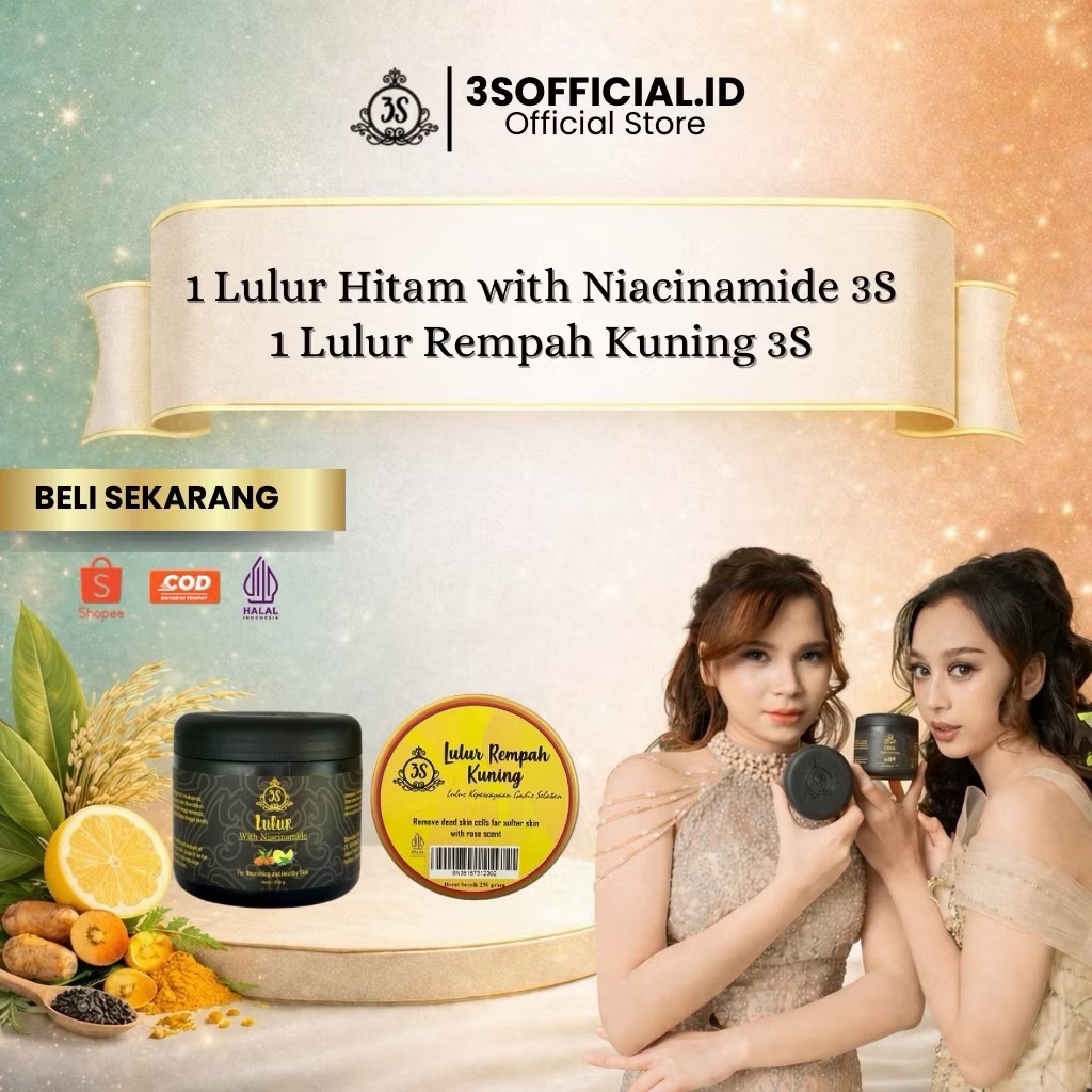 Lulur Hitam 3S  LULUR REMPAH | LULUR REMPAH 3S BEDDA LOTTONG MEMUTIHKAN ORIGINAL BPOM