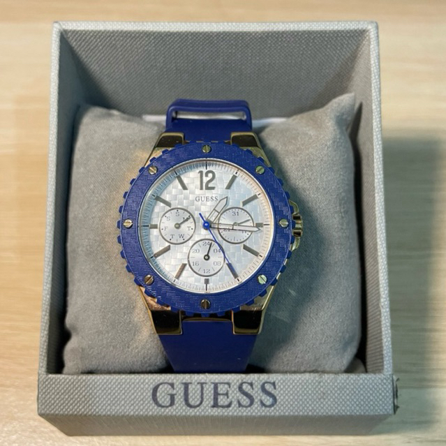 Jam Tangan Wanita Guess W0149L5 Overdrive Rose Gold Blue (second)