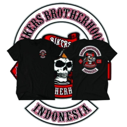 TERMURAH Kaos Tshirt Baju Murah Combed 30 Distro BIKER BROTHERHOOD MC BBMC klub motor club otomotif 