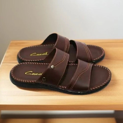 Sendal Selop Kulit Pria Original/ Sendal Slide / Sandal Japit Distro My Trip MD05