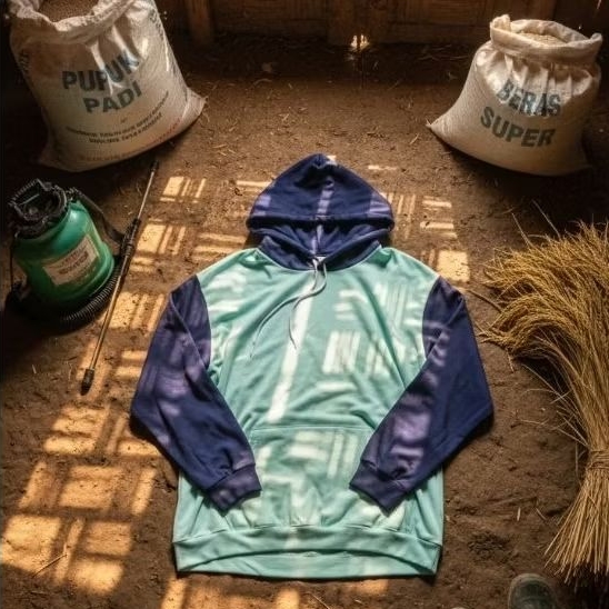 kaos Tani Basahan Kerja Kupluk Panjang | Kaos Proyek Panjang Berkupluk | Pria Wanita