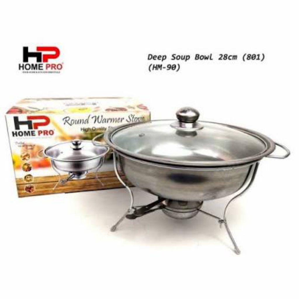 Round Warmer Stove Homepro Stainless Pemanas Prasmanan