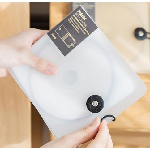 Transparan Warna Plastik Disc CD Case DVD Holder Dompet