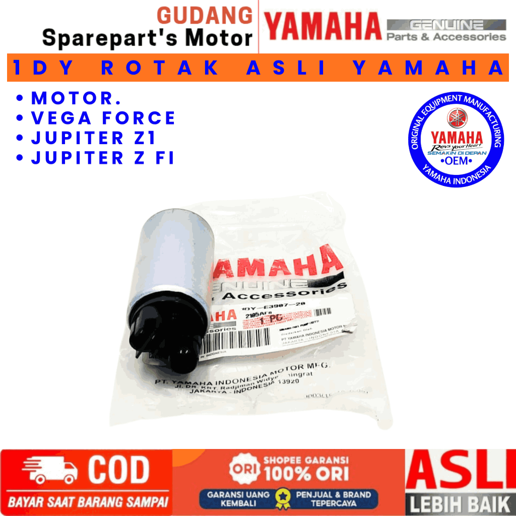 1DY ORIGINAL ROTAK YAMAHA JUPITER Z1,ROTAK YAMAHA VEGA ZR, ROTAK YAMAHA VEGA FORCE