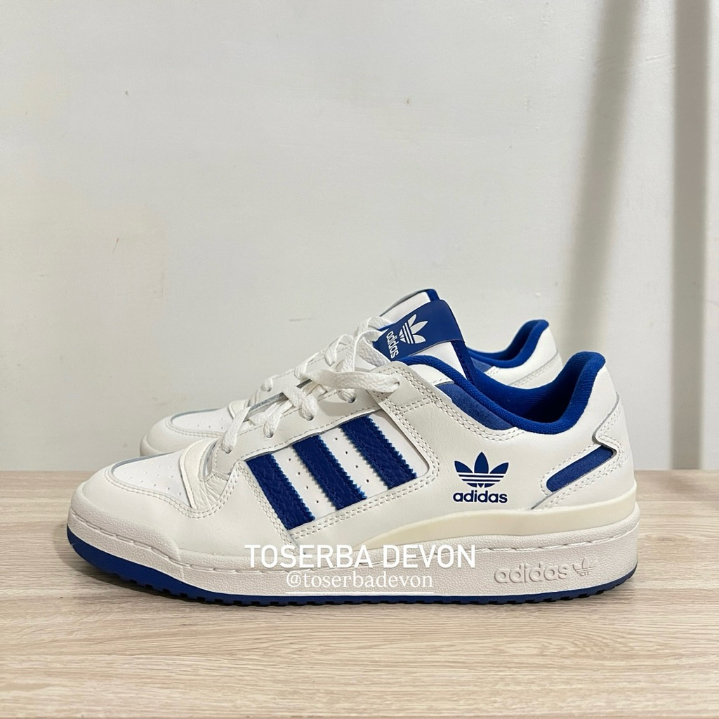 Adidas Forum Low CL White Blue Original Second Like New Sepatu Adidas Pria Murah