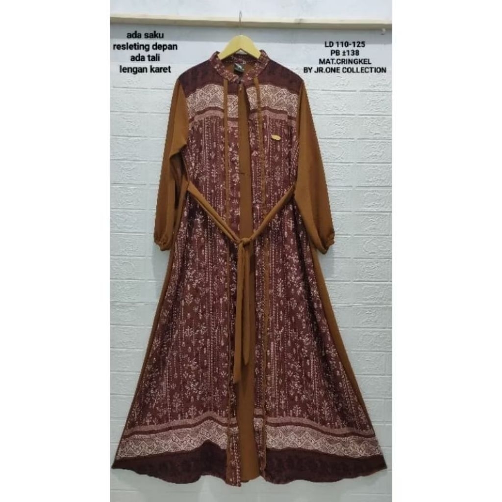 gamis butup crinkel premium jr.one collection dewasa