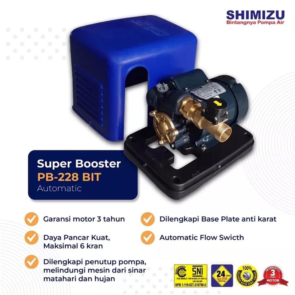 Pompa air listrik otomatis booster Shimizu PB-228BIT Pompa pendorong