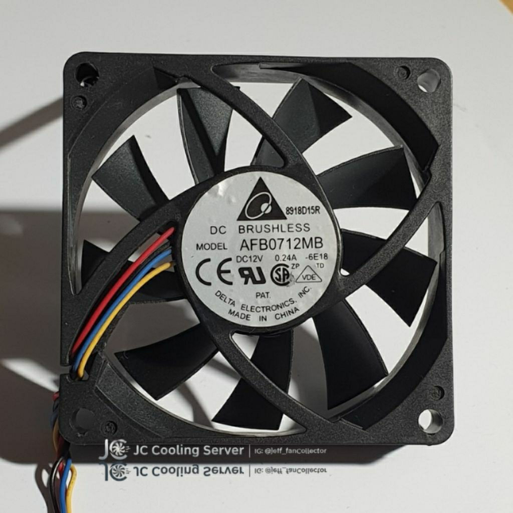 Fan Kipas High Speed Silent 3100rpm DELTA Electronics 12V 0.24A 4kabel 7cm 1,5cm Ball Bearing Made I