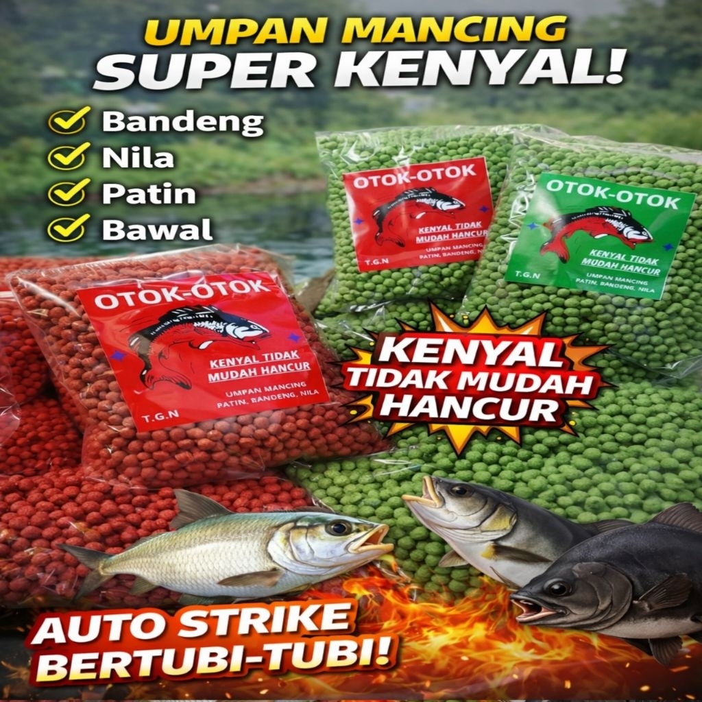 OTOK-OTOK UMPAN MANCING IKAN BANDENG NILA PATIN BAWAL 400g