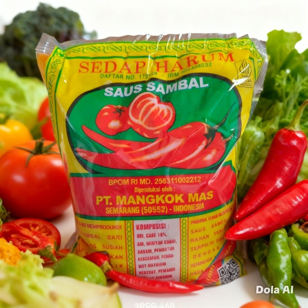 Saos Sambal Sedap Harum Cap Mangkok Mas 630ml-Sambal-Saos Bakso-Saos BakMie-Saos Mie Ayam-Saos Sedap