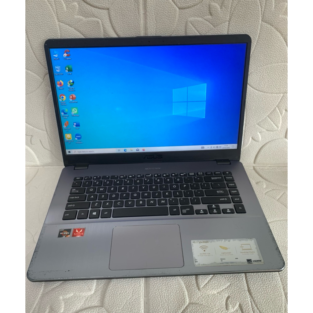 Laptop ASUS X505ZA Ryzen 3-2200U Ram 8Gb Ssd 256Gb Normal Siap Pakai