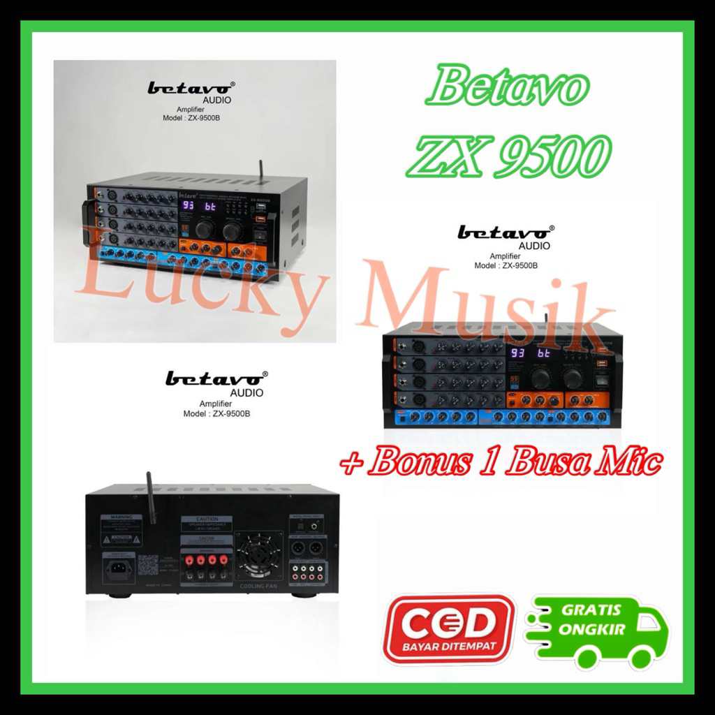 Power ampli BETAVO ZX 9500 B AMPLIFIER BLUETOOTH ZX 9500B karaoke ZX9500B