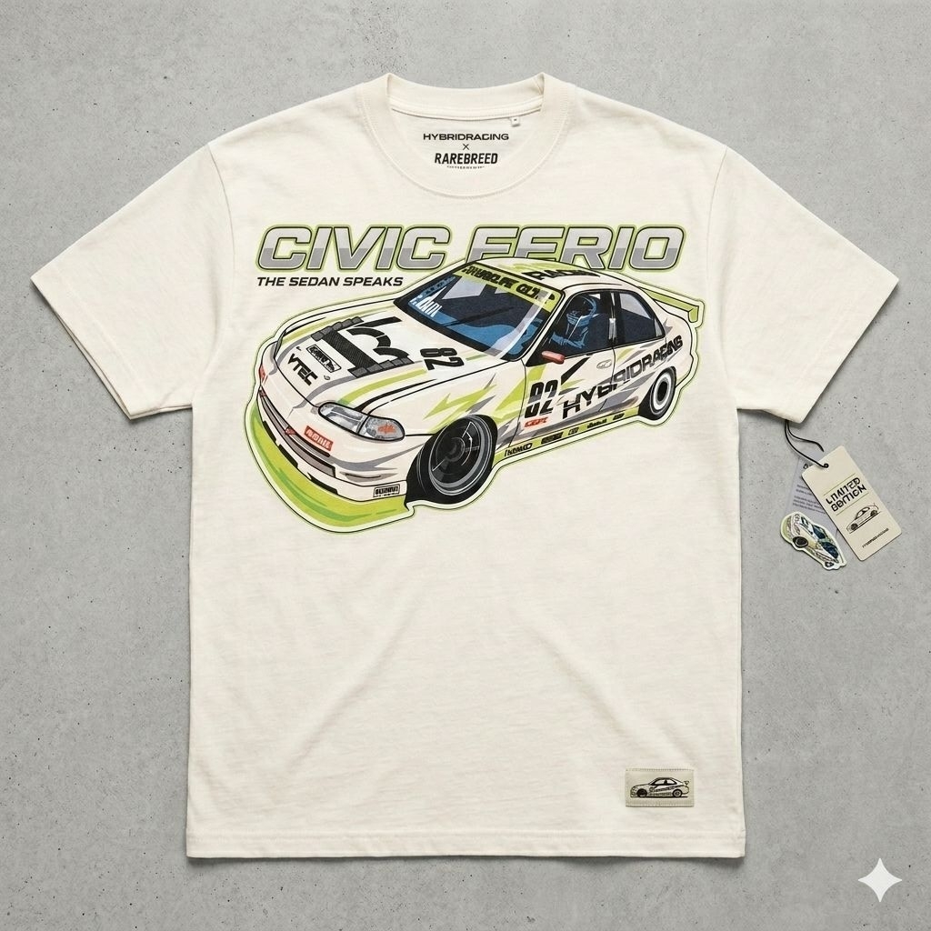 Kaos T Shirt Baju Distro Unisex Gambar Mobil HONDA CIVIC FERIO