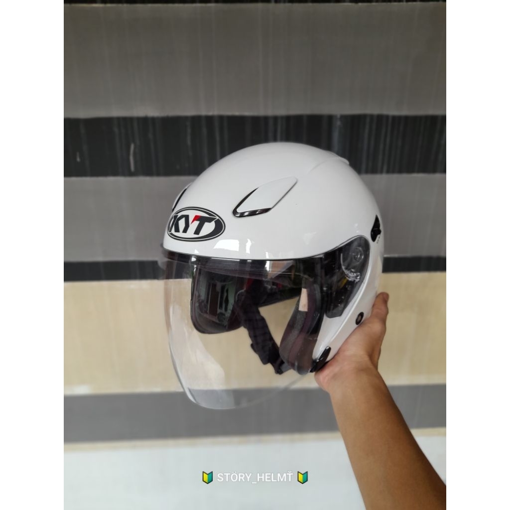 KYT Dj Maxi White Solid