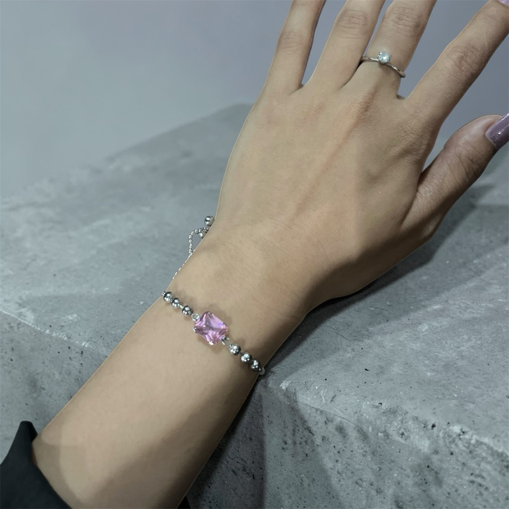gelang serut kristal/ gelang monel asli/ gelang kristal elegan
