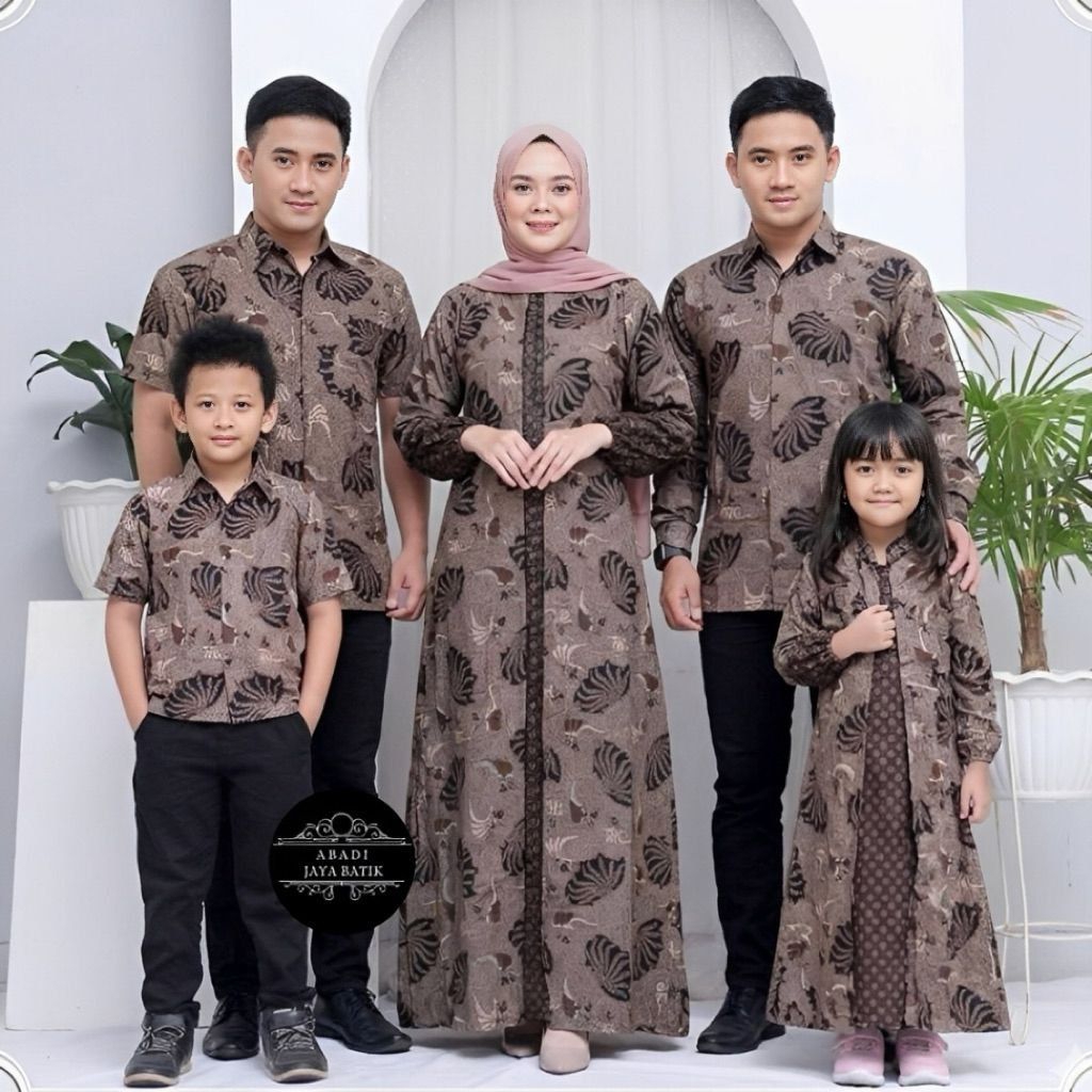 BAJU SERAGAM BATIK COUPLE GAMIS PASANGAN SARIMBIT KELUARGA CUSTOM ANAK BALITA REMAJA CEWEK COWOK / A