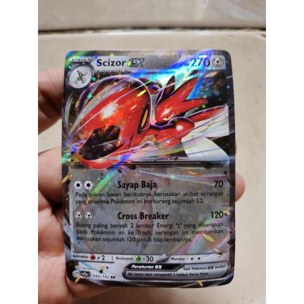 Scizor EX 095/142 RR Kartu Pokemon Original