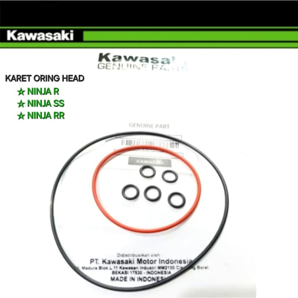 KARET ORING CYLINDER HEAD NINJA R NINJA SS NINJA RR ORIGINAL KAWASAKI