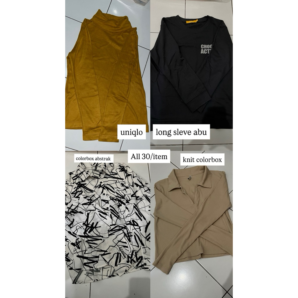 baju preloved/vest/kemeja/sweater/hoodie/cardigan/crop top