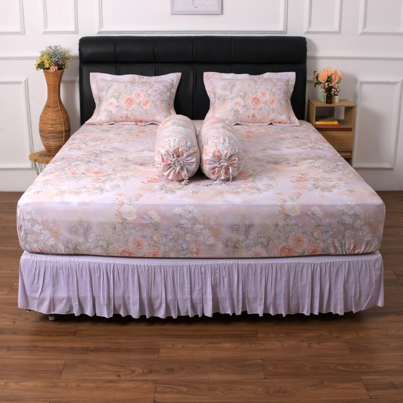 FREE GEMOY Soraya Bedsheet Sprei Karet Katun Jepang Uk. 160x200x30cm dan Uk.180x200x30cm