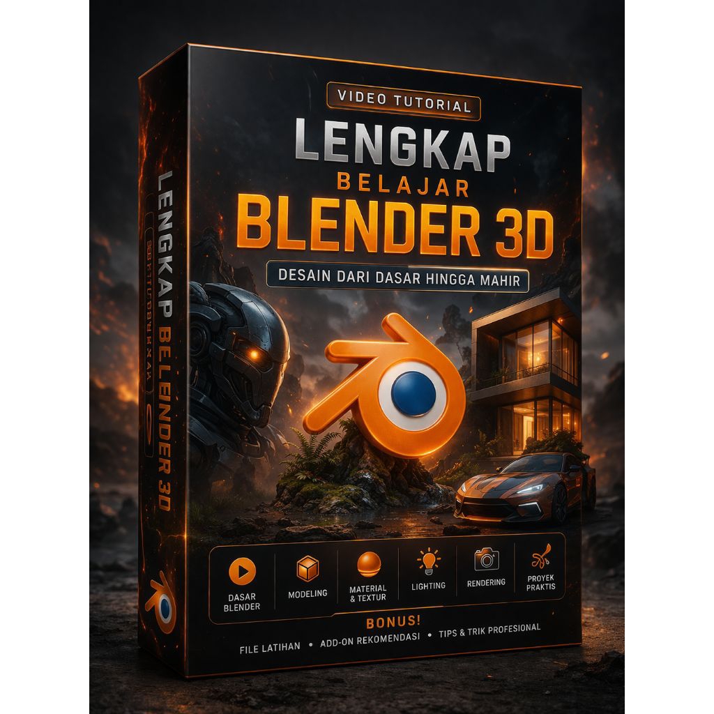 Tutorial Blender Lengkap | Belajar 3D Modeling, Rendering & Animasi untuk Pemula