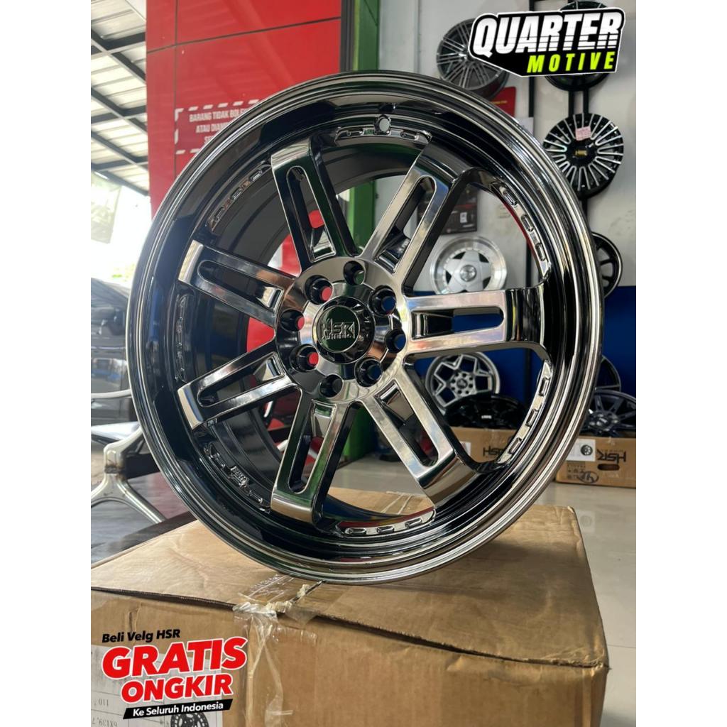 VELG  MOBIL RING 17 WARNA BLACK CHROME REKOMENDASI UNTUK MOBIL BAUT 4