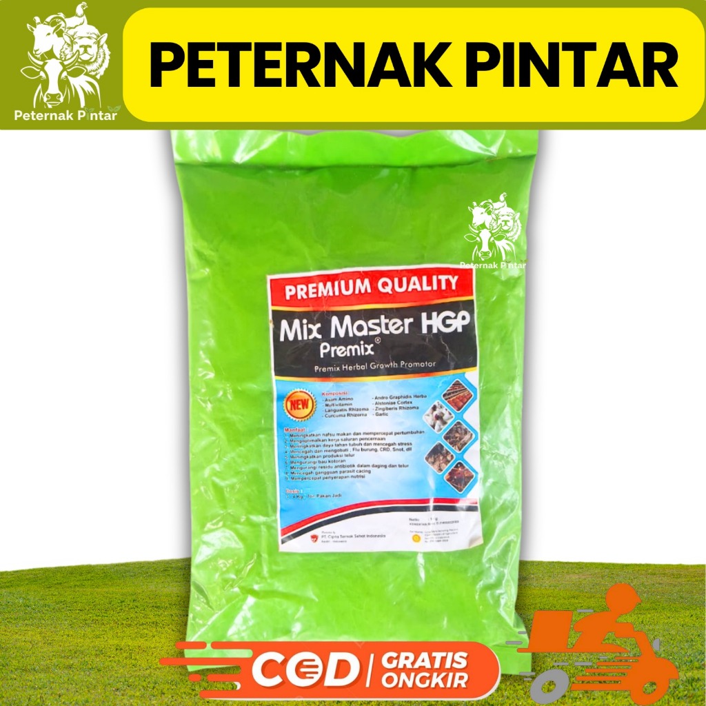MIX MASTER PREMIX HGP 1 KG - Herbal Growth Promotor HGP Pemacu Pertumbuhan Ternak Ayam Bebek Puyuh