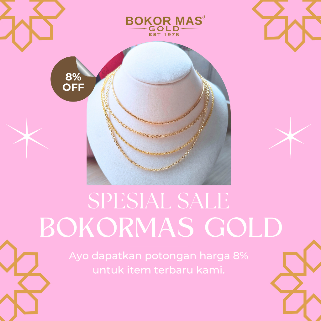 BokorMas Gold Promo Kalung Polos 8K