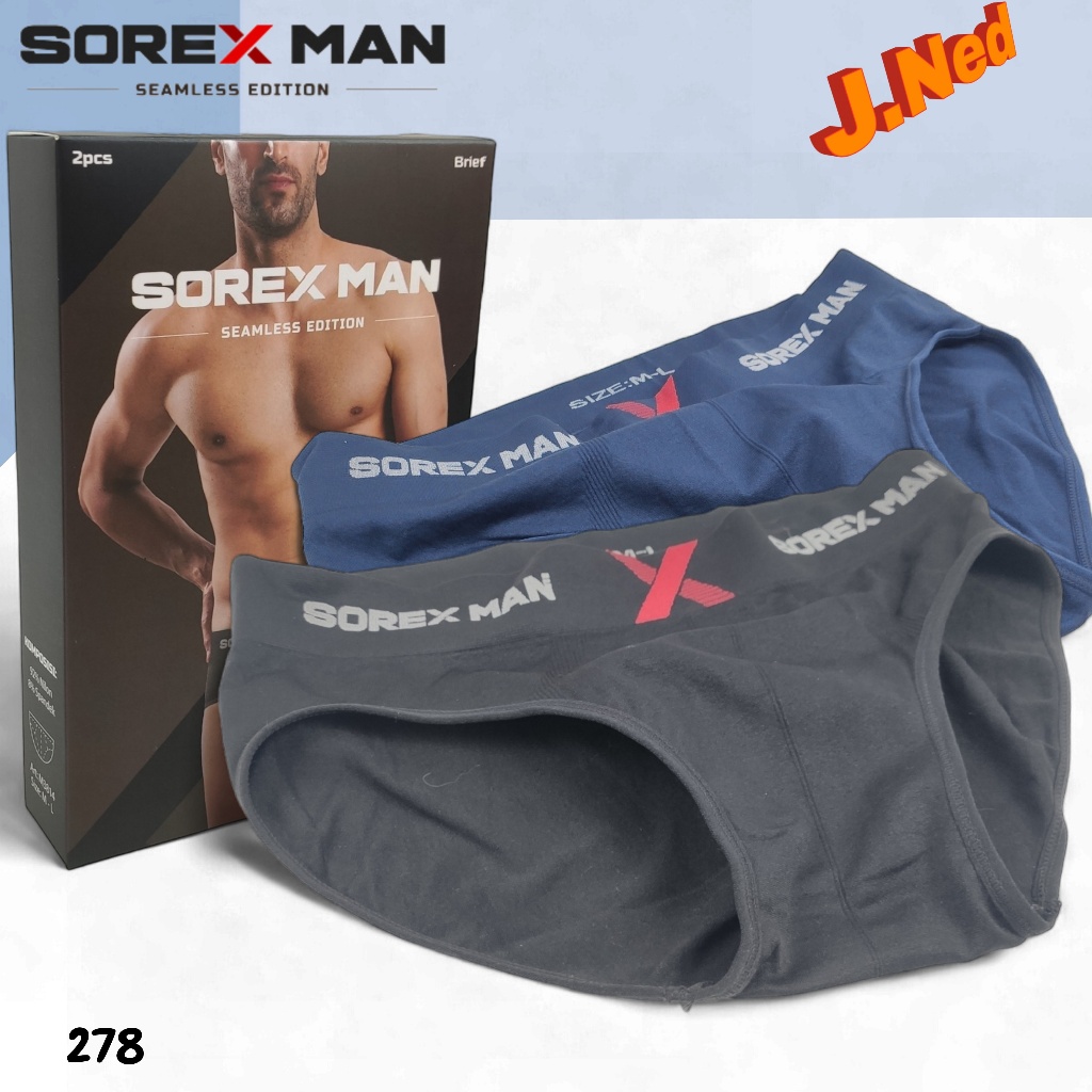 J278 (2-6 Pcs) Sorex Man Celana Dalam Pria Dewasa, Celana Dalam Sorex Cowok Size M/L - XL/XXL