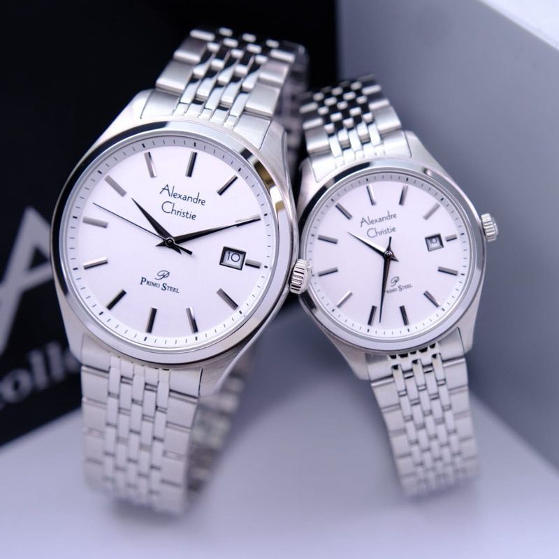 Jam Tangan Couple Alexandre Christie Primo Steel AC 1040