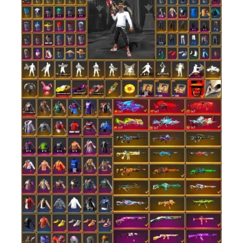 dijual akun free fire terbaru