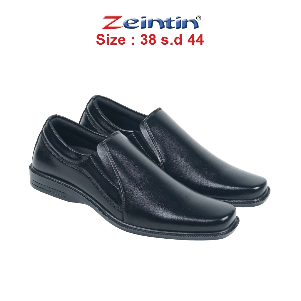 Zeintin - Sepatu Pantofel Pria Pantofel Hitam Pria Sepatu Fantofel Kulit Sintetis Kerja Formal  BJ