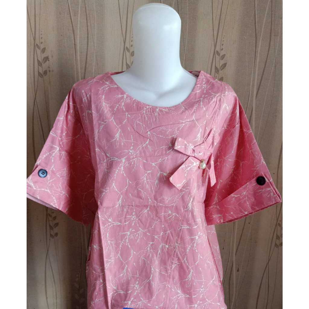 Atasan hem wanita jumbo big size katun import