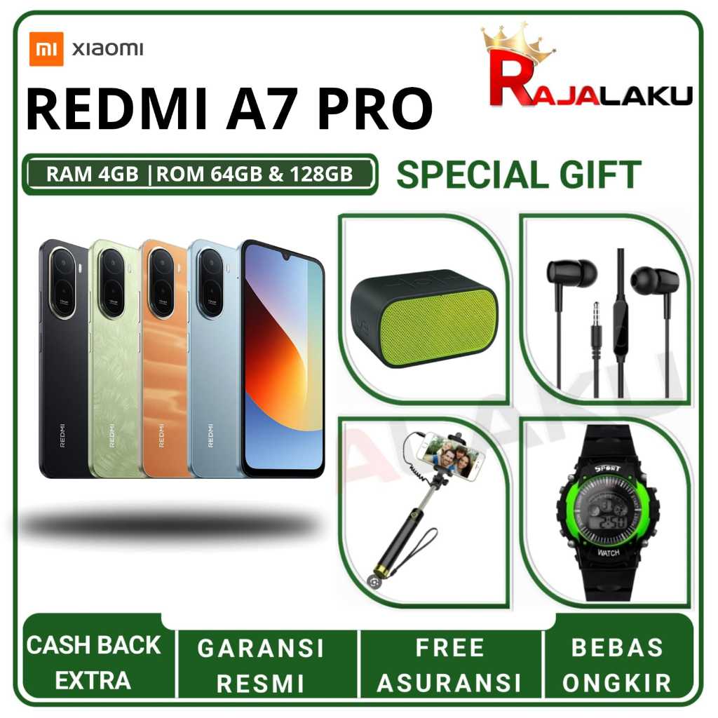 Xiaomi Redmi A7 Pro Ram [4GB] Rom [64GB] [128GB] | Prosesor UNISOC T7250 6,9" Refresh Rate 120 Hz Xi
