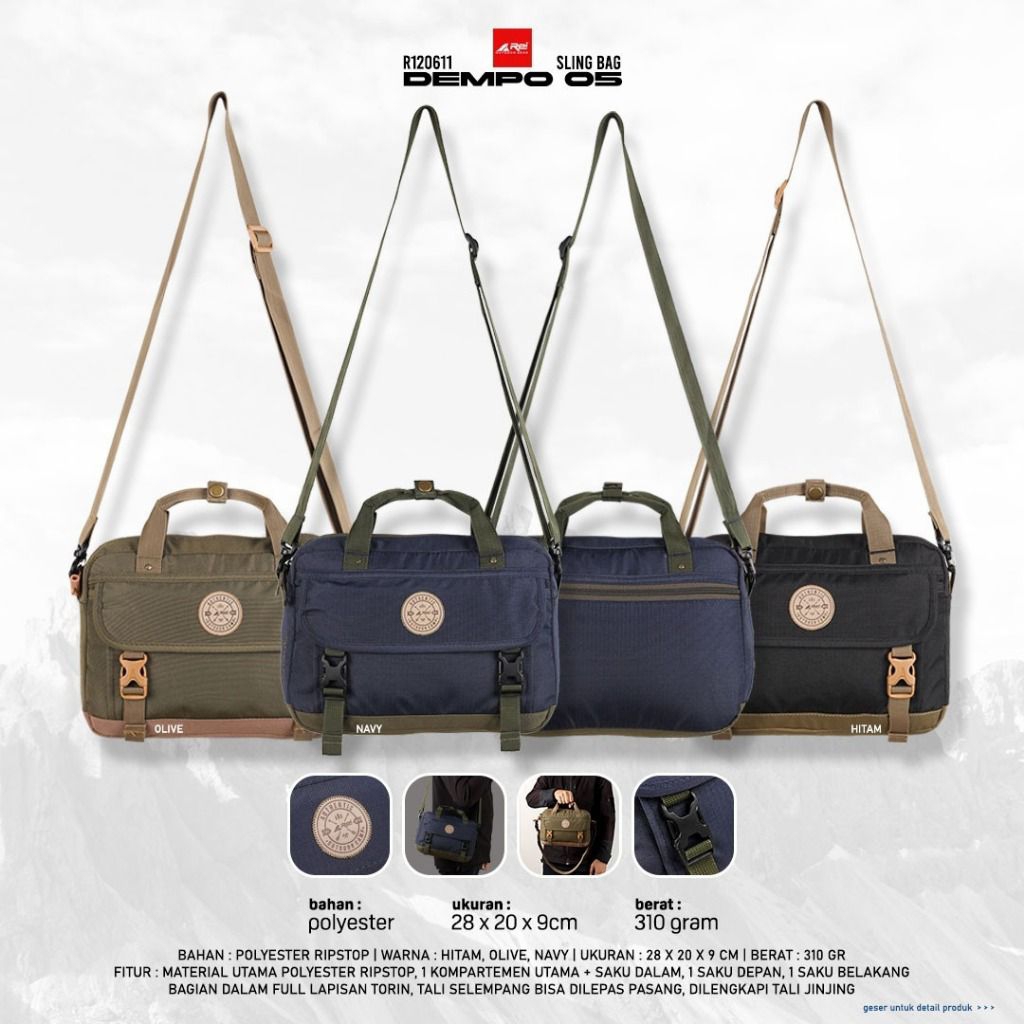 Tas Selempang Pria Wanita DEMPO 05 AREI OUTDOORGEAR - TAS SAMPING REI PRIA WANITA DEMPO 05