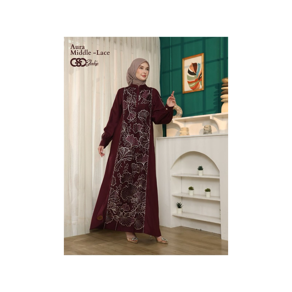 AURA DRESS by Gladys,gamis terbaru gladys gamis katun gamis lebaran,gamis kondangan