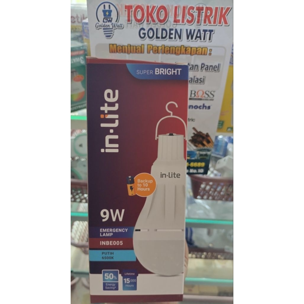 IN-LITE EMERGENCY LAMP 9 WATT/ LAMPU EMERGENCY/IN-LITE SUPER BRIGHT