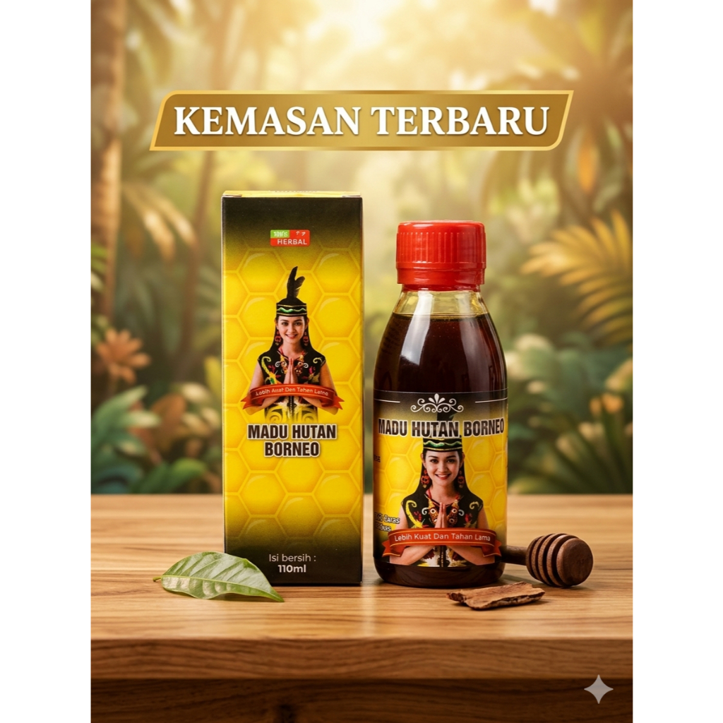 MADU BLACK BORNEO MJA – Madu Hitam Pahit Kalimantan @110ml | Original Herbal Alami.