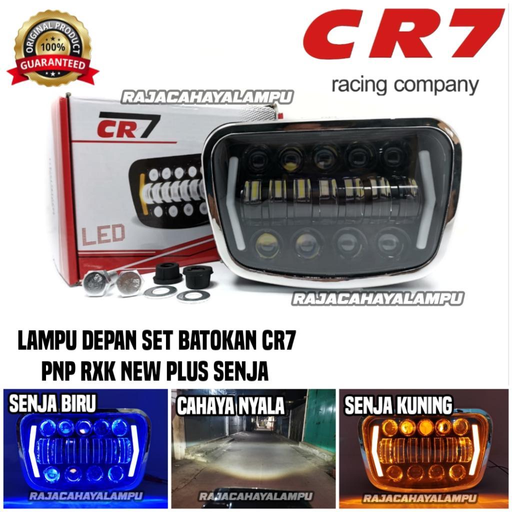 Lampu Depan LED Rx King New CR7 C2911 Headlamp Oval Set Batokan Rx King 16 LED Plus Sein Senja