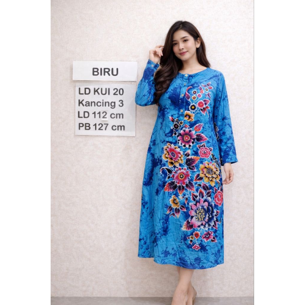 Daster Longdress Panjang Murah Kekinian Kencana Ungu Asli Original Label Biru Ld 120 Baju  Daster Pa