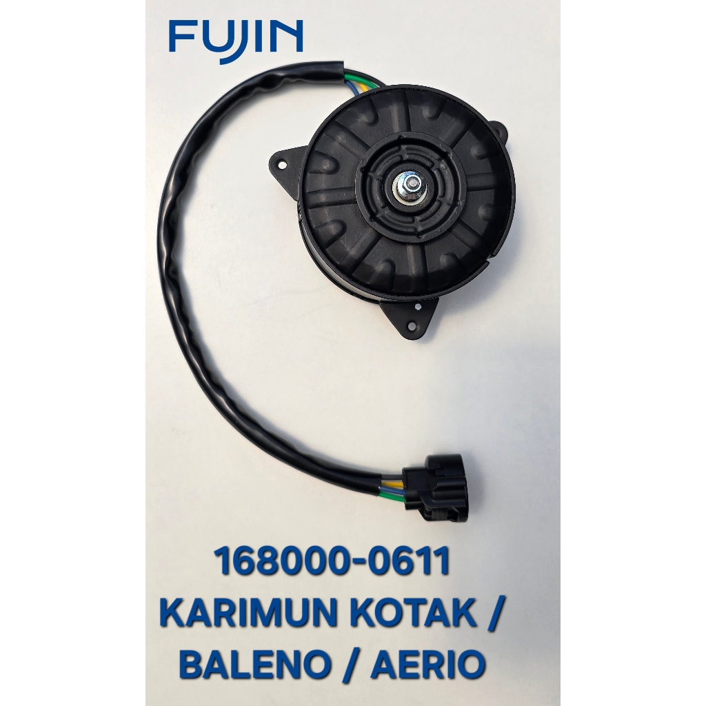 MOTOR FAN RADIATOR / AC 168000-0611 KARIMUN KOTAK (1999-2006), BALENO (Akhir 1990 - Awal 2000), SX4,