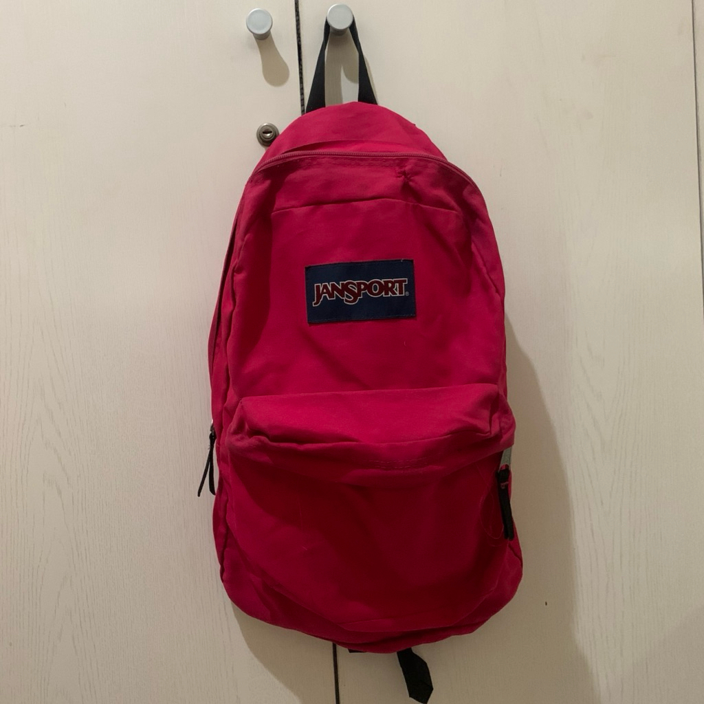 Preloved - Tas Ransel / Backpack Jansport Mono Superbreak Ultra Pink - Original