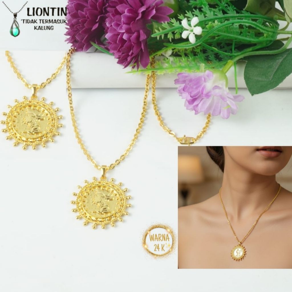 liontin kalung emas wanita anti karat
