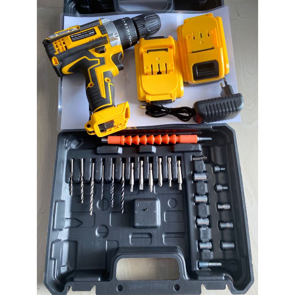 Mesin Bor Cordless/ baterai Ecosen 198 V