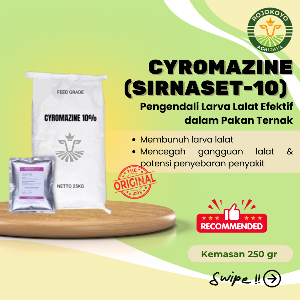Cyromazine Sirnaset 10% Cyroxin-Anti Lalat & Larva Pakan Ternak