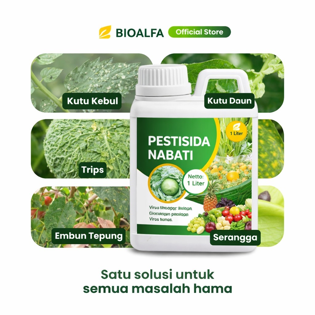 Bioalfa 1000ml Pestisida Nabati Organik Pembasmi Hama Tanaman Buah Anggur Mangga Formula Organik