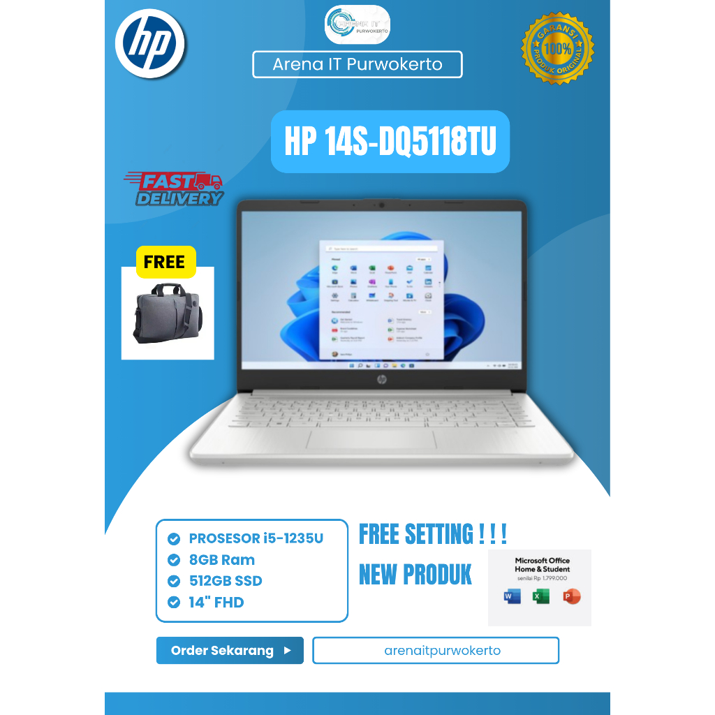 HP 14S-DQ5118TU – Silver [i5 1235U-8GB-SSD 512GB]