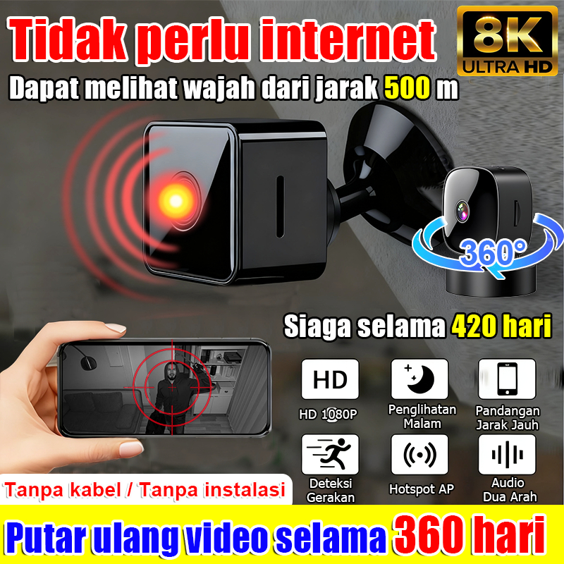 [ 24 jam untuk tiba ] kamera mini tersembunyi konek ke hp kamera cctv mini sambung ke hp kamera 360 