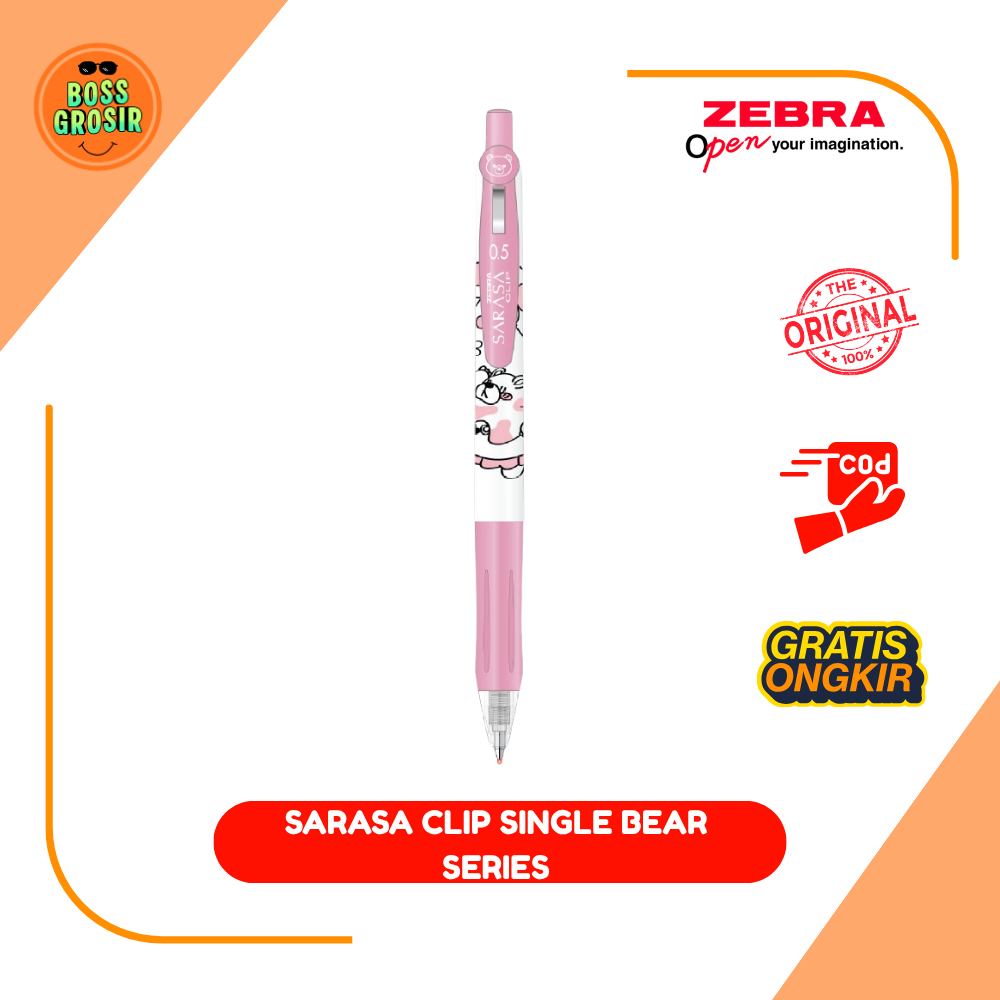 Boss Grosir - Zebra Sarasa Hiragana Clip 0.5mm JJ115 Satuan / Pulpen/ Pulpen Lucu / Pulpen Enak / Ny